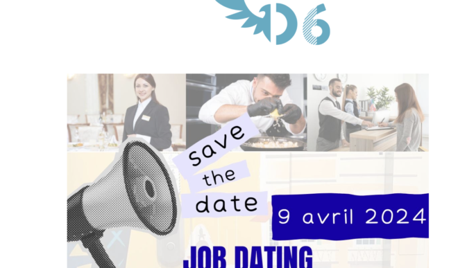 SAVE THE DATE !                                                                      JOB DATING LE 9 AVRIL 2024 AU DECK HOTEL         SUR RESERVATION